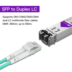 1000BASE-SX SFP Transceiver, 1.25G SFP to LC Multimode Fiber Module Compatible for Cisco GLC-SX-MMD, Ubiquiti UniFi UF-MM-1G, Mikrotik, Meraki, Netgear AGM731F, D-Link and More