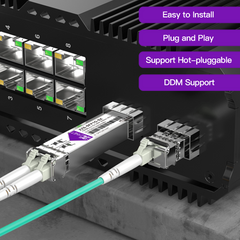 1000BASE-SX SFP Transceiver, 1.25G SFP to LC Multimode Fiber Module Compatible for Cisco GLC-SX-MMD, Ubiquiti UniFi UF-MM-1G, Mikrotik, Meraki, Netgear AGM731F, D-Link and More