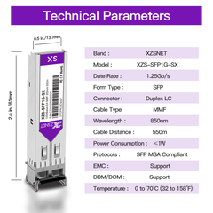 1000BASE-SX SFP Transceiver, 1.25G SFP to LC Multimode Fiber Module Compatible for Cisco GLC-SX-MMD, Ubiquiti UniFi UF-MM-1G, Mikrotik, Meraki, Netgear AGM731F, D-Link and More
