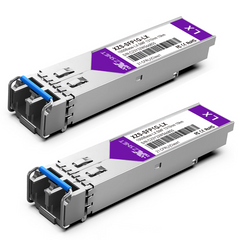 1000BASE-LX SFP Transceiver, 1.25G SFP to LC Single Mode Fiber Module Compatible for Cisco GLC-LH-SMD, Ubiquiti UniFi UF-SM-1G, Mikrotik, Meraki, Netgear AGM732F, D-Link and More, 2 Pack