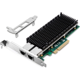 10G Network Card with Intel X540 Chip, 10GB PCI-E NIC Compare to Intel X540-T2, Dual RJ45 Port PCI Express X8 Ethernet Adapter Support Windows/Windows Server/Linux/Freebsd/VMware ESXi