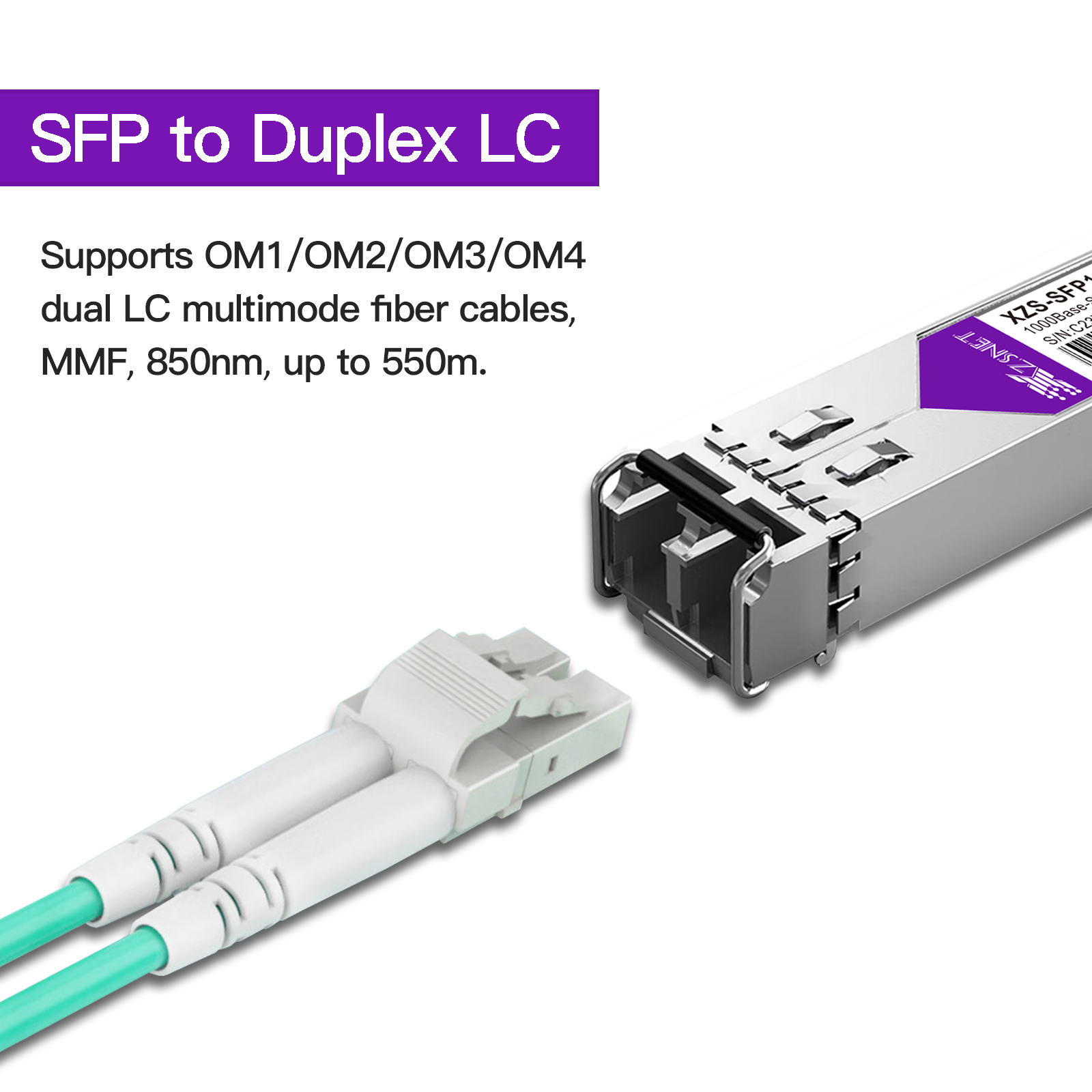1000BASE-SX SFP Transceiver, 1.25G SFP to LC Multimode Fiber Module Compatible for Cisco GLC-SX-MMD, Ubiquiti UniFi UF-MM-1G, Mikrotik, Meraki, Netgear AGM731F, D-Link and More