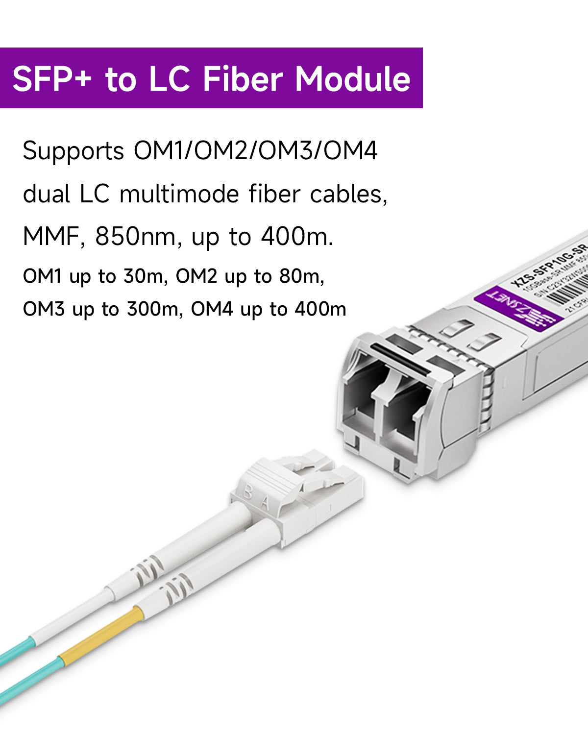 10GBASE-SR SFP+ Transceiver, 10G SFP+ to LC Multimode Fiber Module Compatible for Cisco SFP-10G-SR, Ubiquiti UniFi UF-MM-10G, Mikrotik S+85DLC03D, Meraki, Netgear, D-Link and More, 2 Pack