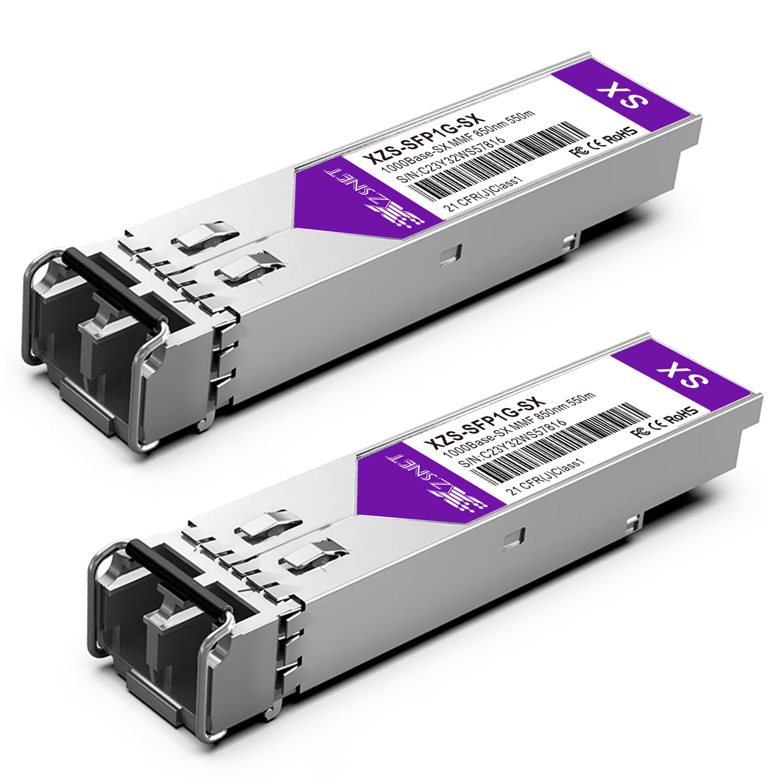1000BASE-SX SFP Transceiver, 1.25G SFP to LC Multimode Fiber Module Compatible for Cisco GLC-SX-MMD, Ubiquiti UniFi UF-MM-1G, Mikrotik, Meraki, Netgear AGM731F, D-Link and More