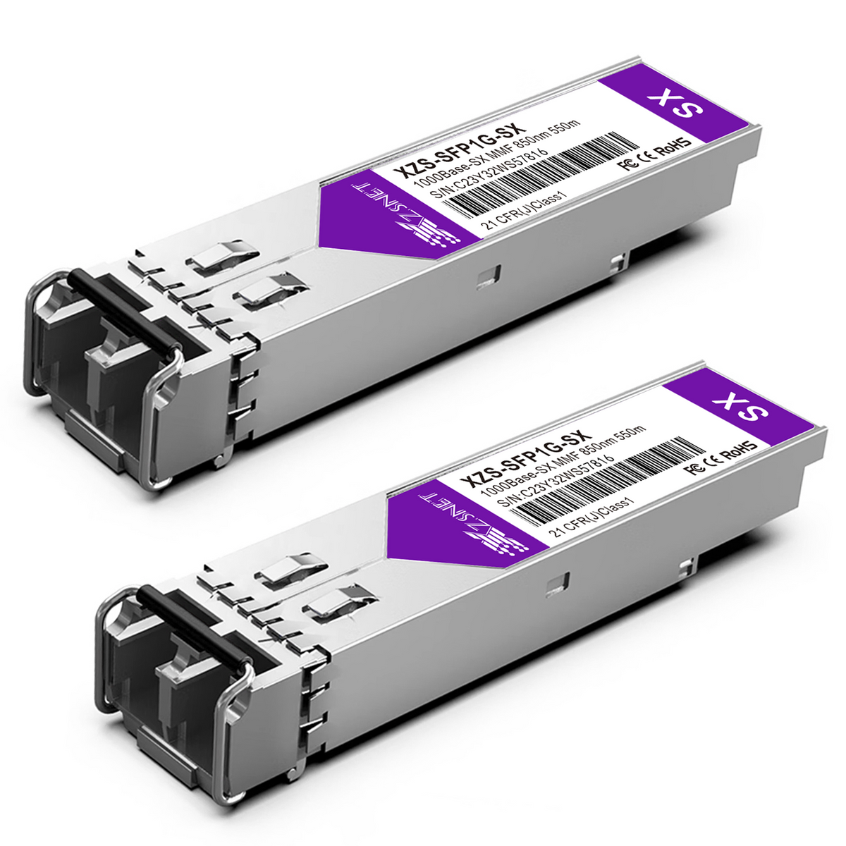 1000BASE-SX SFP Transceiver, 1.25G SFP to LC Multimode Fiber Module Compatible for Cisco GLC-SX-MMD, Ubiquiti UniFi UF-MM-1G, Mikrotik, Meraki, Netgear AGM731F, D-Link and More